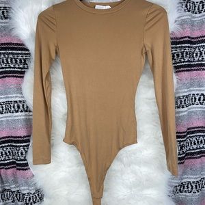 Elodie • Long Sleeve Bodysuit • Camel • XS